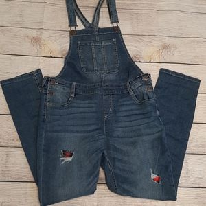 Justice Girls Tattered Long Overalls